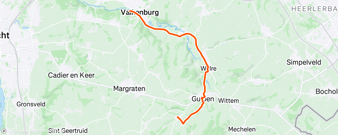 Map of the activity, Morning Ride