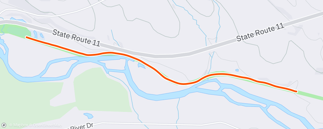 Map of the activity, Evening Run