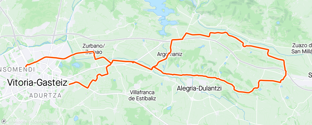 Mapa de la actividad, Gaceo y camino de Santiago
