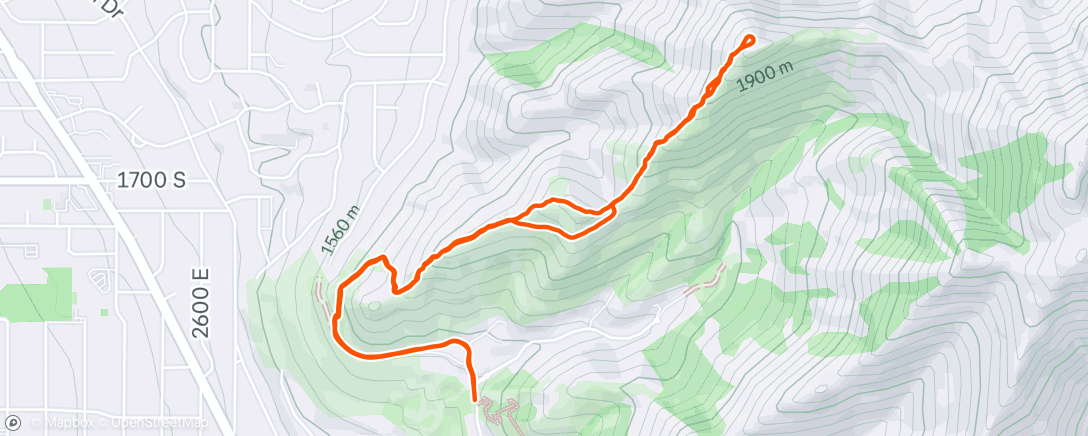 Map of the activity, Afternoon Trail Run