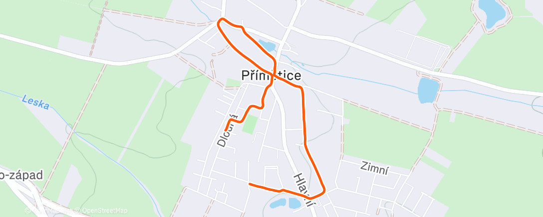 Map of the activity, Afternoon Walk