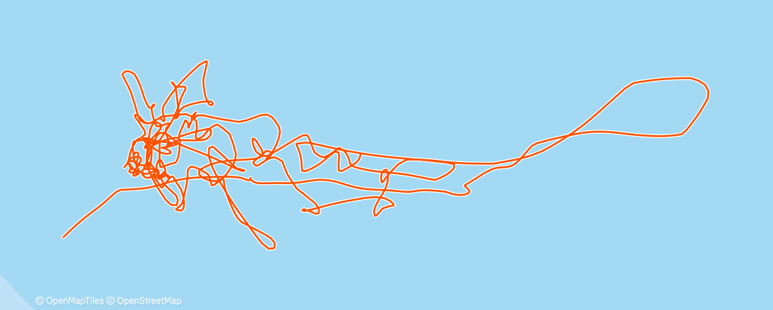 Map of the activity, Cycling