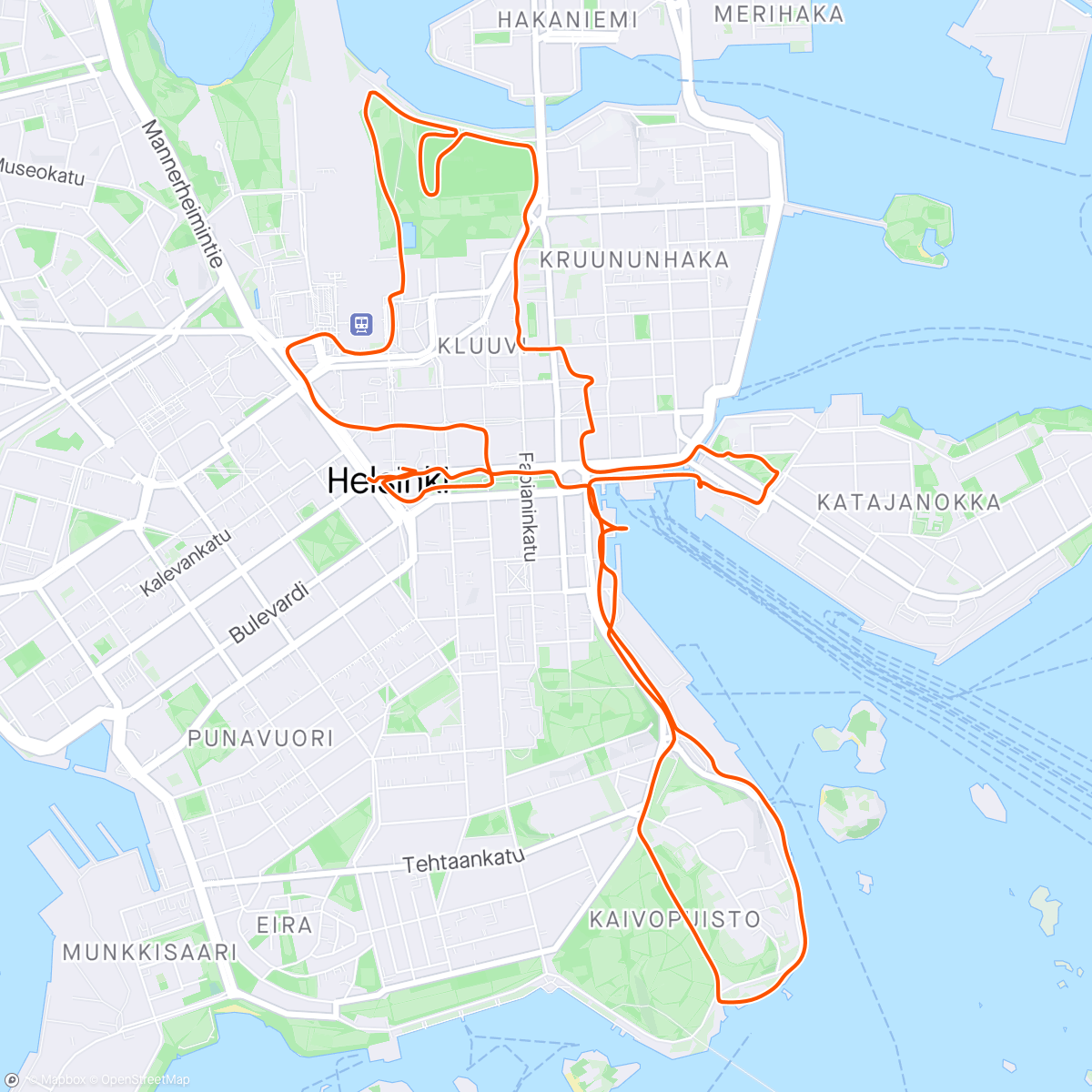 Map of the activity, Hyvää huomenta Helsinki 🇫🇮