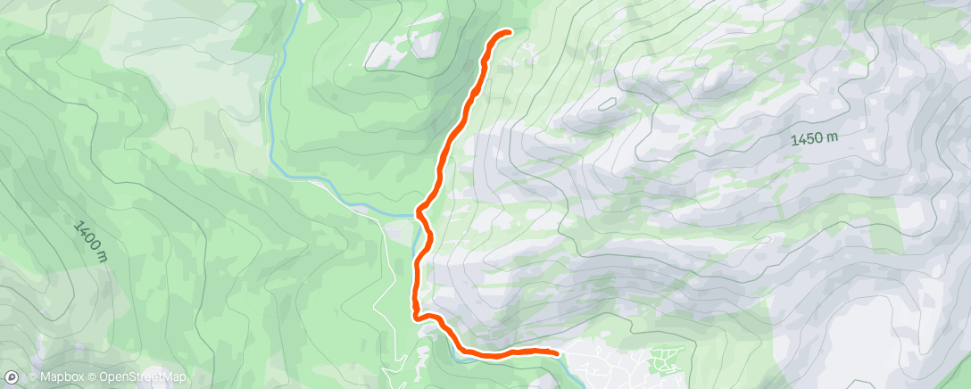 Map of the activity, Carrera de montaña vespertina