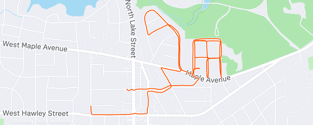 Map of the activity, Lunch Run