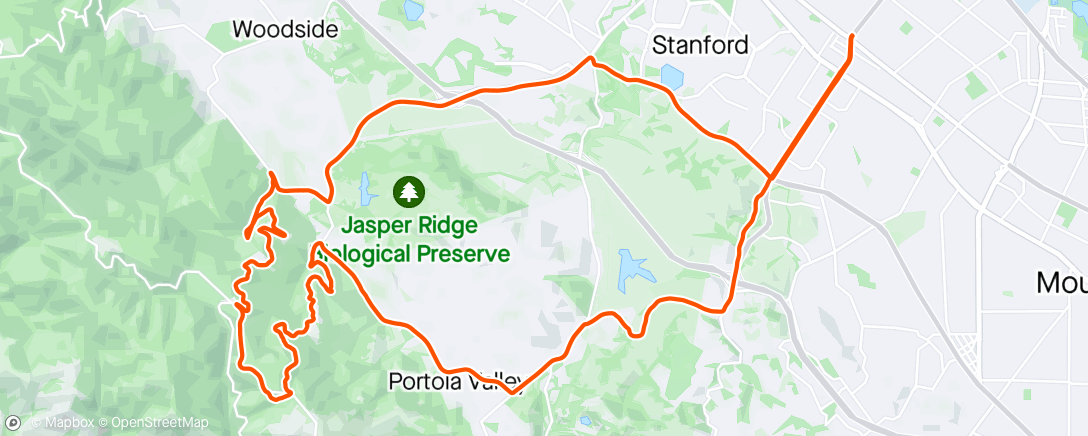 Map of the activity, Wednesday Morning Cycle