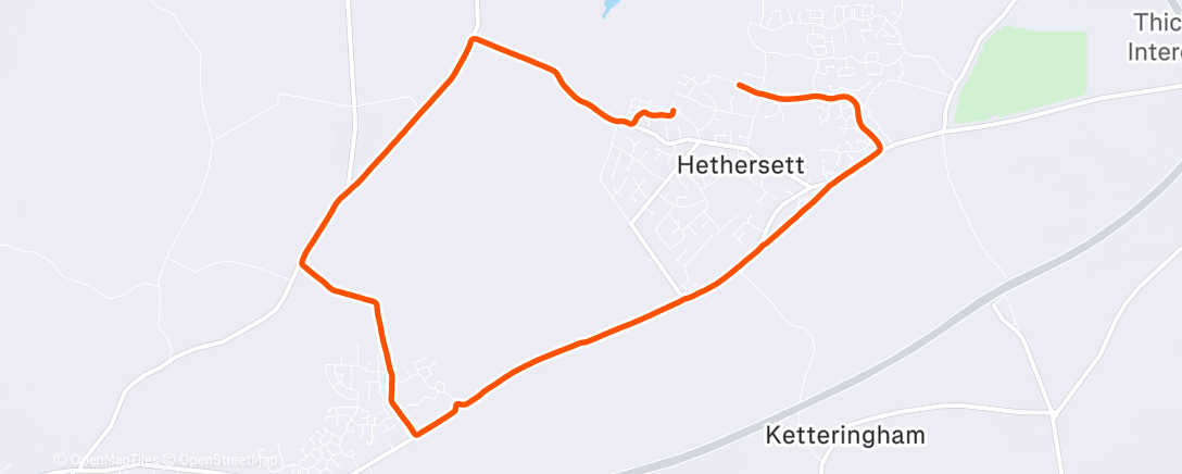 Map of the activity, Afternoon Run