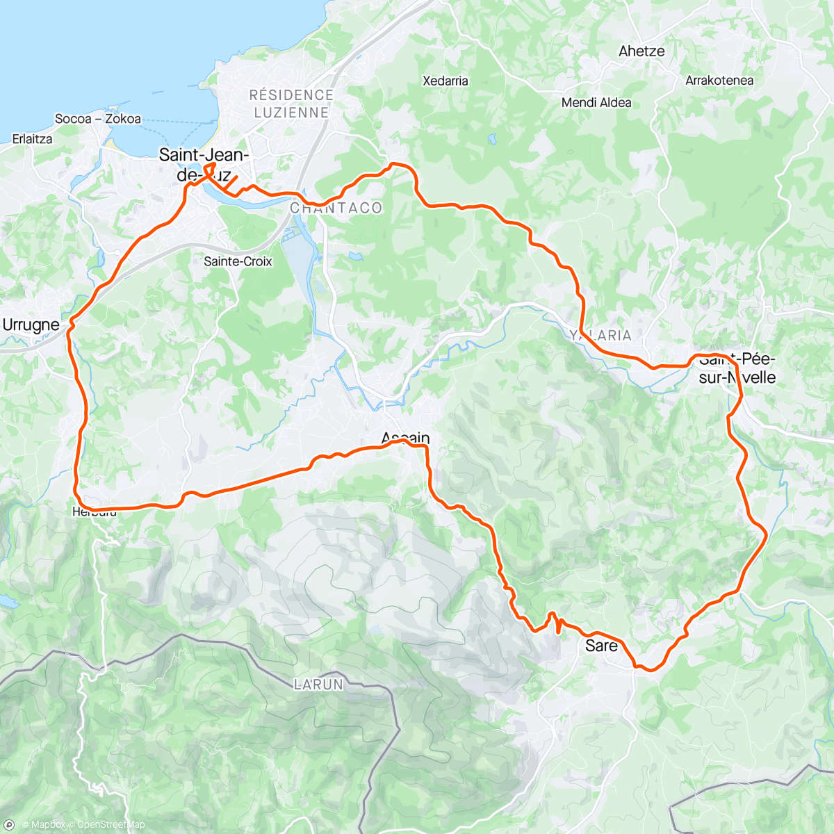 Map of the activity, The long way to the boulangerie.