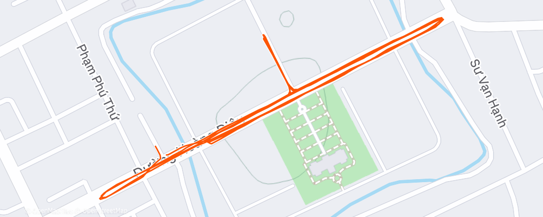 Map of the activity, Evening Run