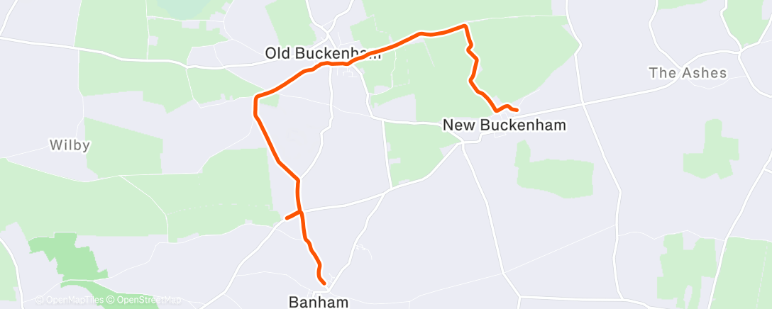 Map of the activity, Morning Run