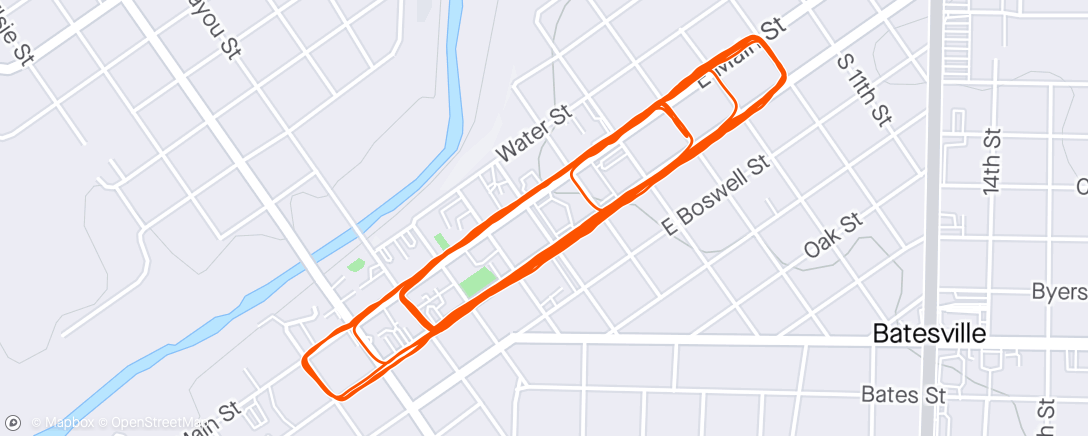 Map of the activity, Evening Run🥱