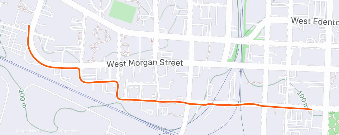 Map of the activity, Evening Run