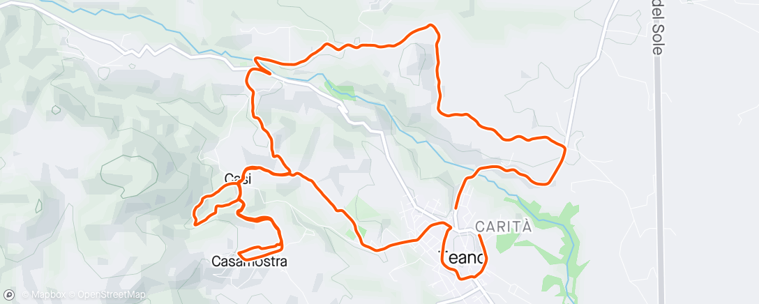 Map of the activity, Sessione di mountain biking serale