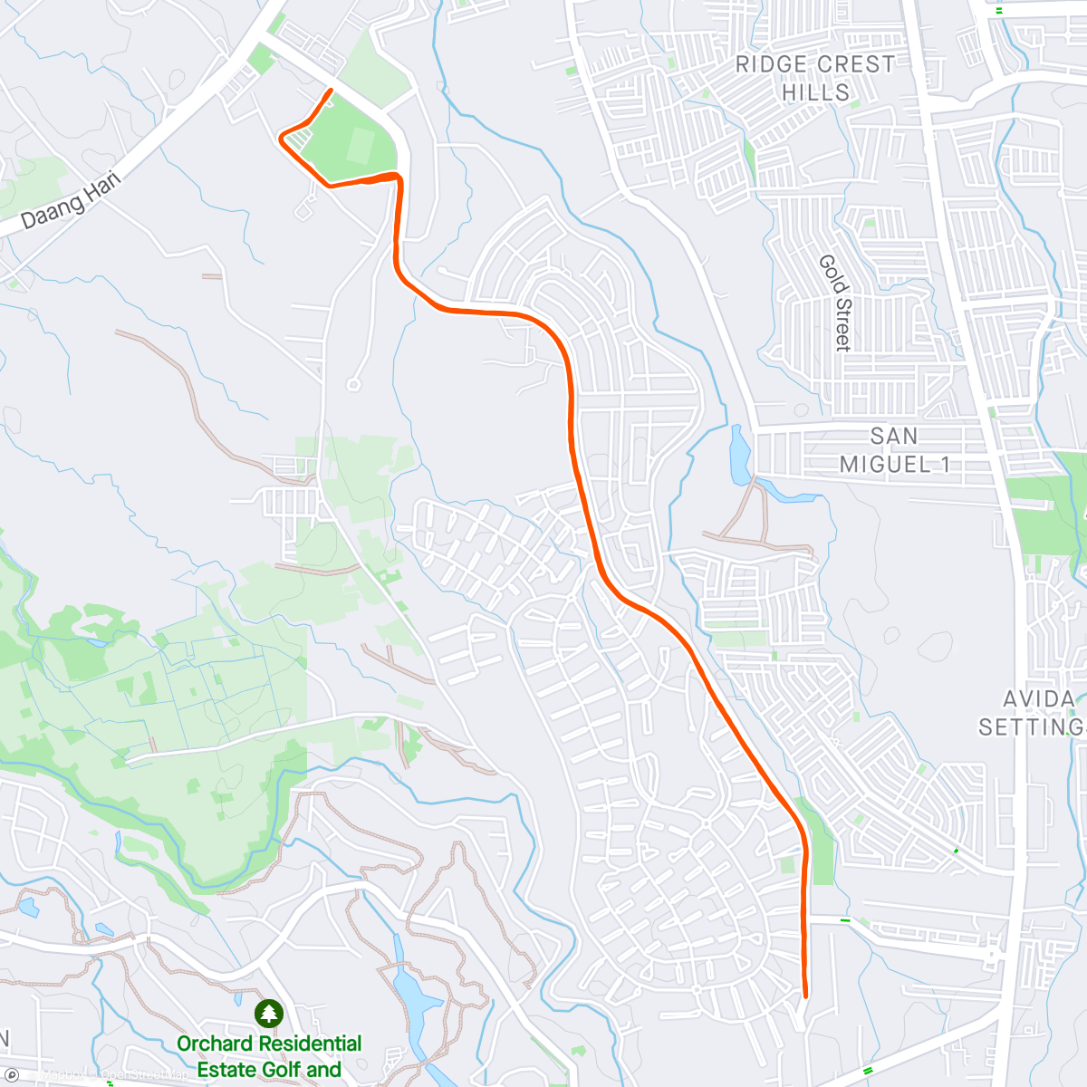 Map of the activity, Last long run before Milo Manila Marathon