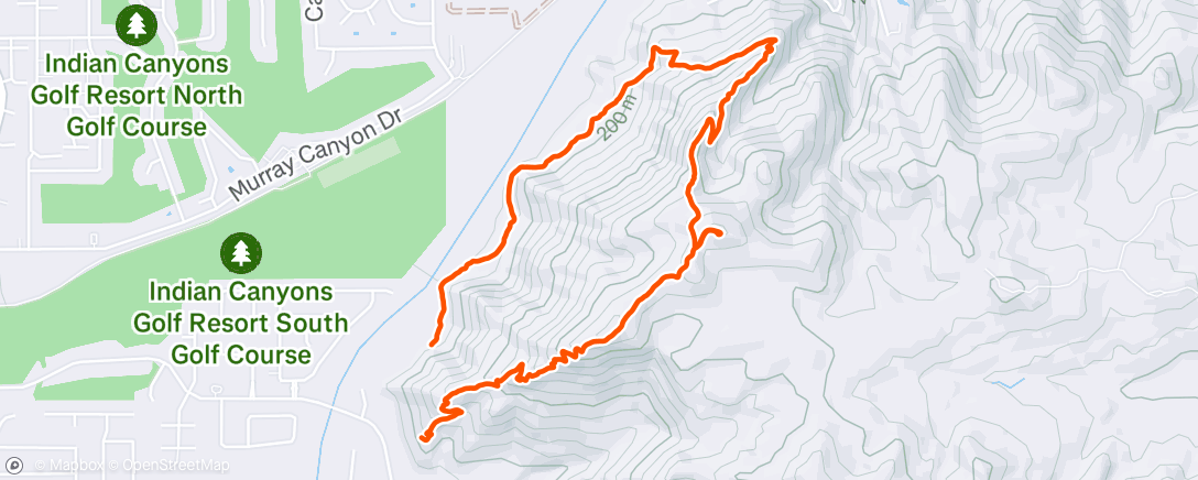 Map of the activity, Morning Christmas Hike Palm Springs
