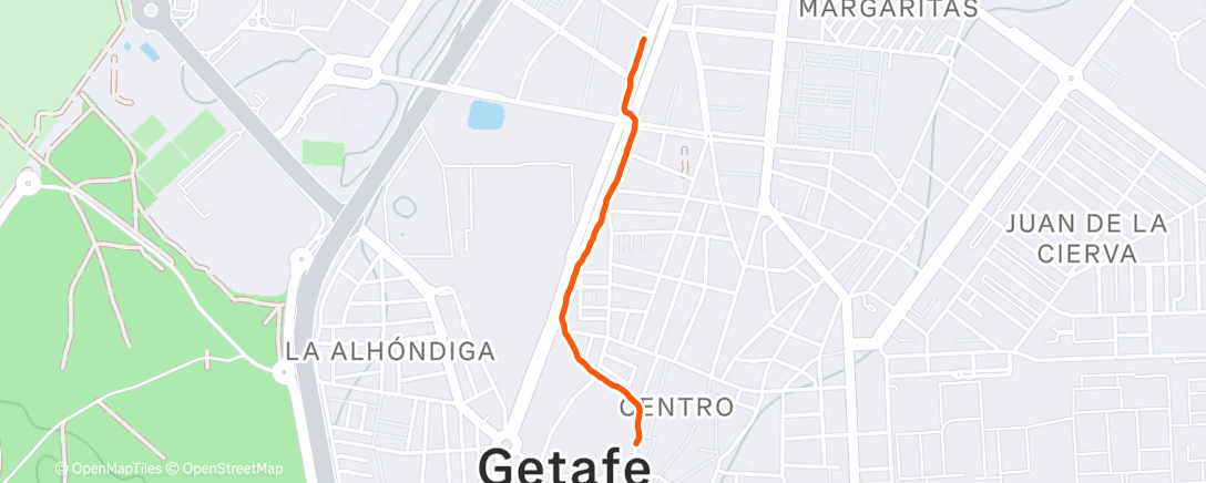 Map of the activity, Caminata de tarde