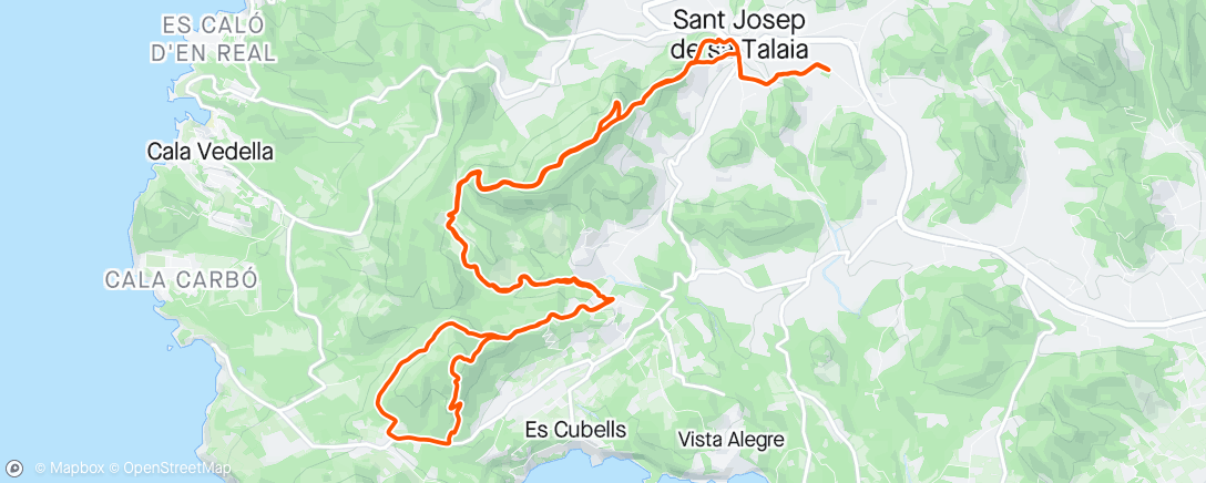Map of the activity, Carrera de montaña matutina