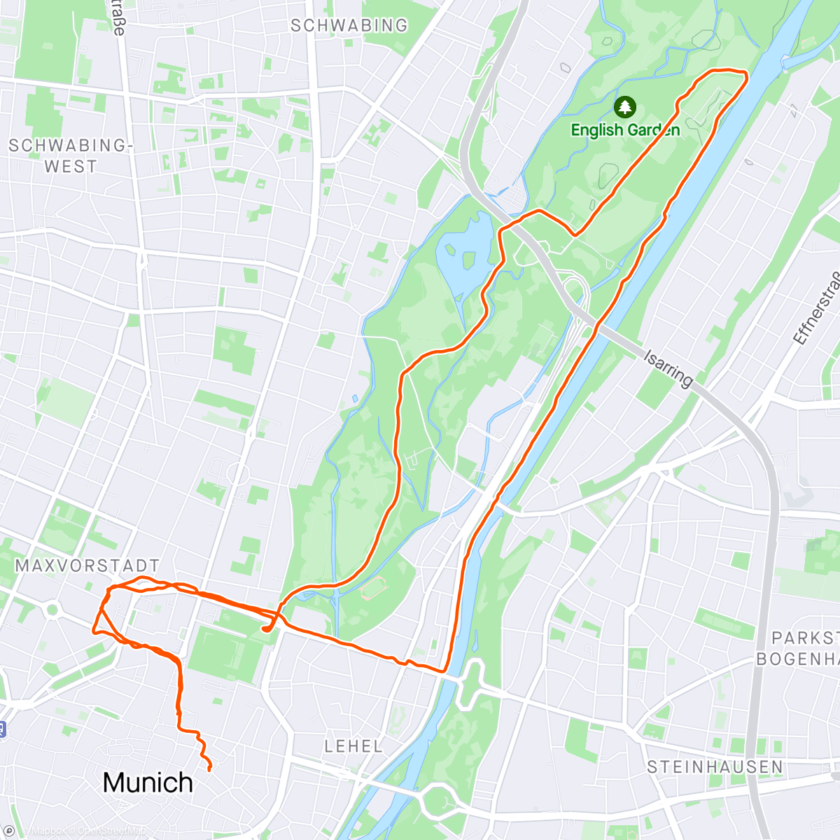 Map of the activity, AR Classic Run