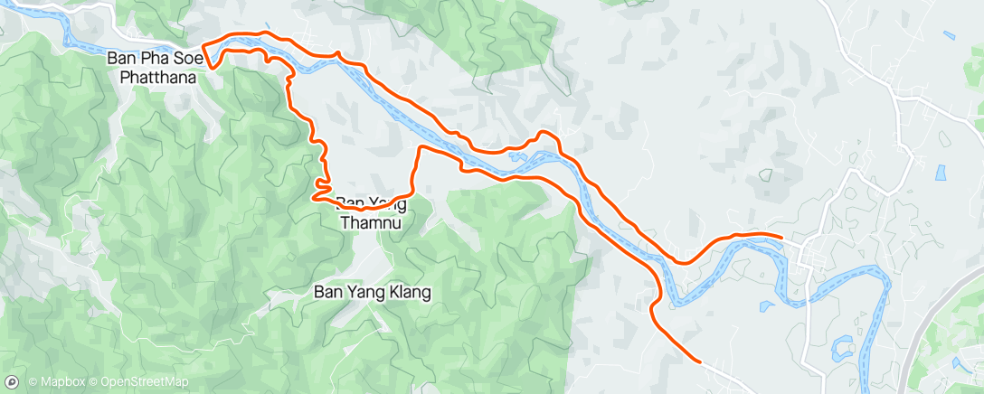 Map of the activity, Tacx Virtual Ride - Kok River, Thailand