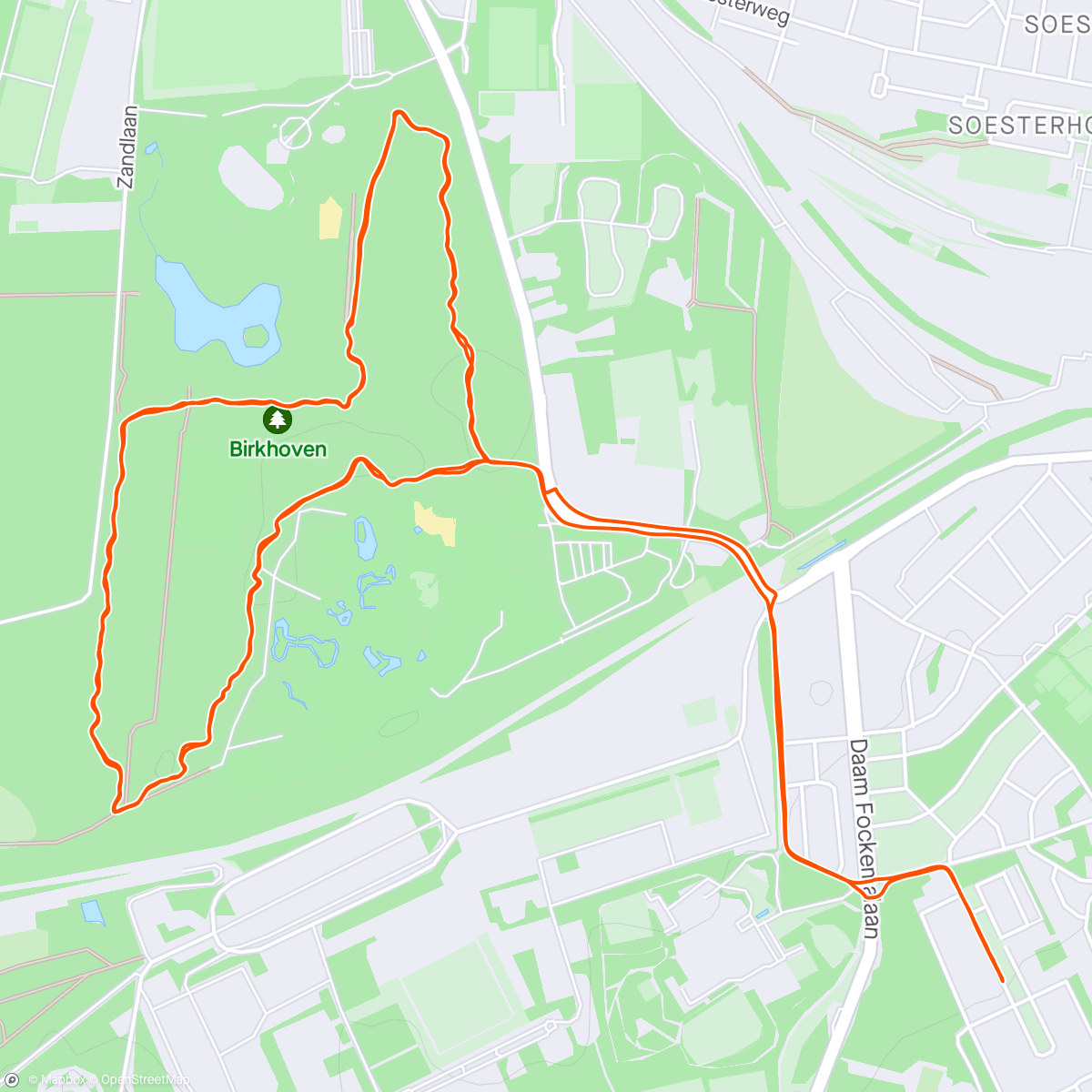 Map of the activity, MTB met Olivese