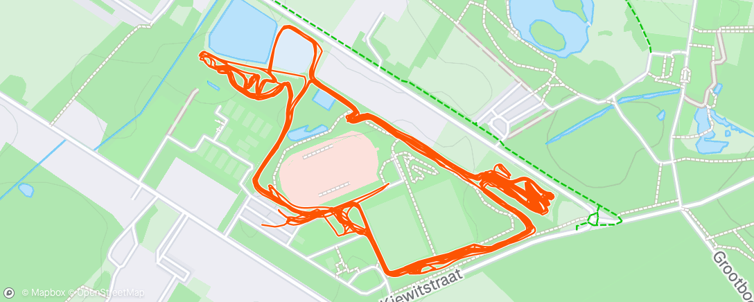 Map of the activity, Initiatie mtb Kiewit
