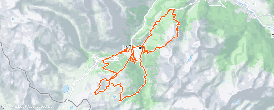 Map of the activity, EDR La Thuile