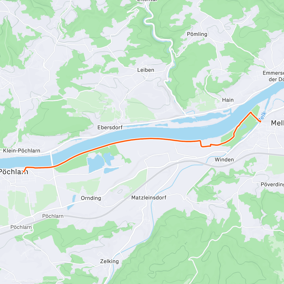 Map of the activity, Abendlauf