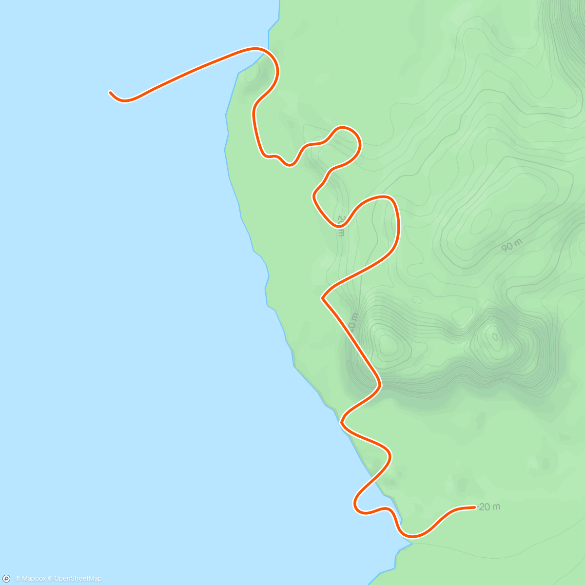 Map of the activity, Zwift - Pacer Group Ride: Triple Flat Loops in Watopia with Bernie