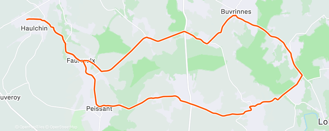 Карта физической активности (Afternoon Ride)