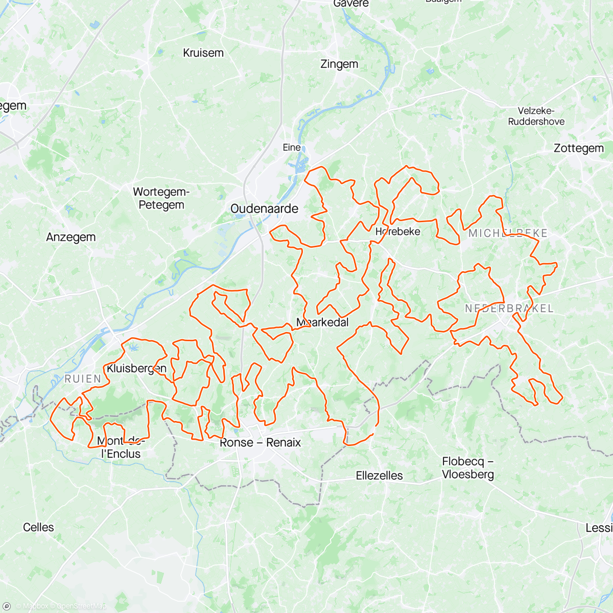 Map of the activity, Plan C: Ultra Vlaamse Ardennen