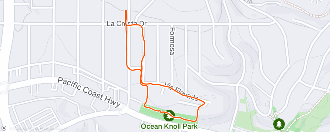 Map of the activity, Afternoon Walk