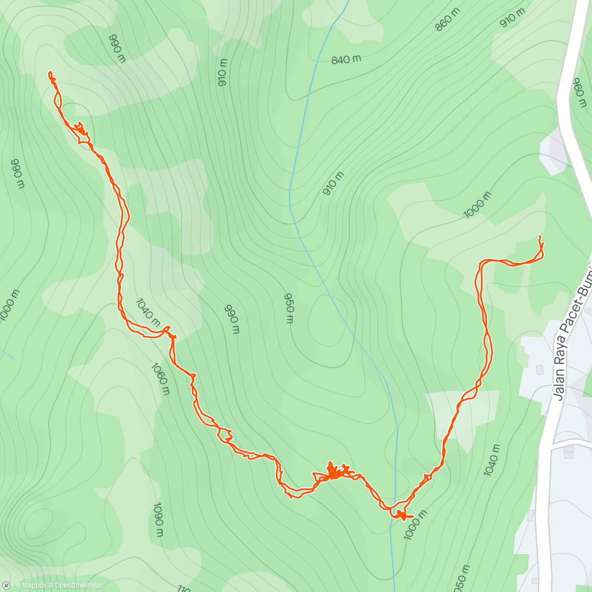 Map of the activity, Lorokan hike