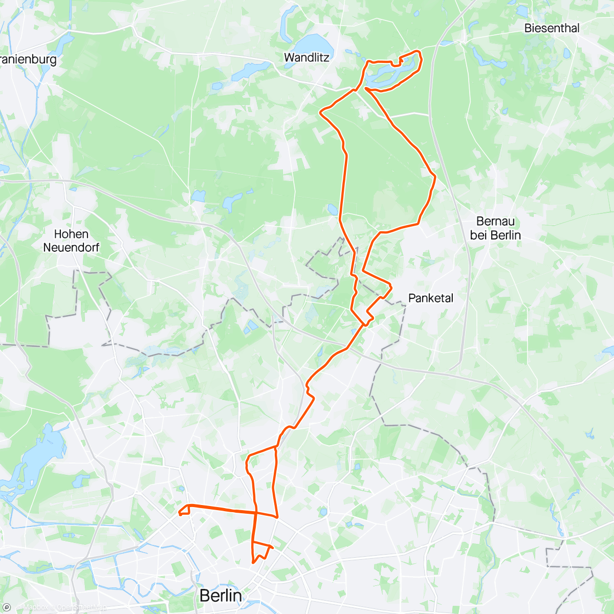 Mapa de la actividad (Freier Tag - Fahrradtag)