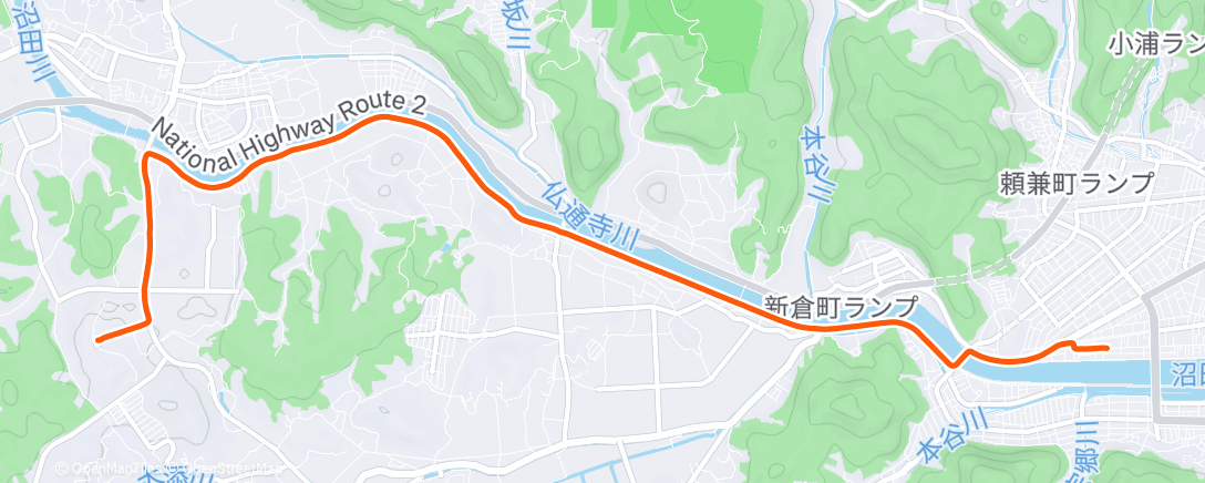 Map of the activity, Morning Ride
