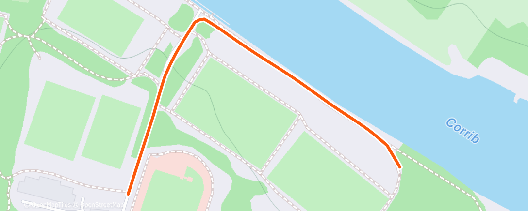 Map of the activity, Lauf am Morgen