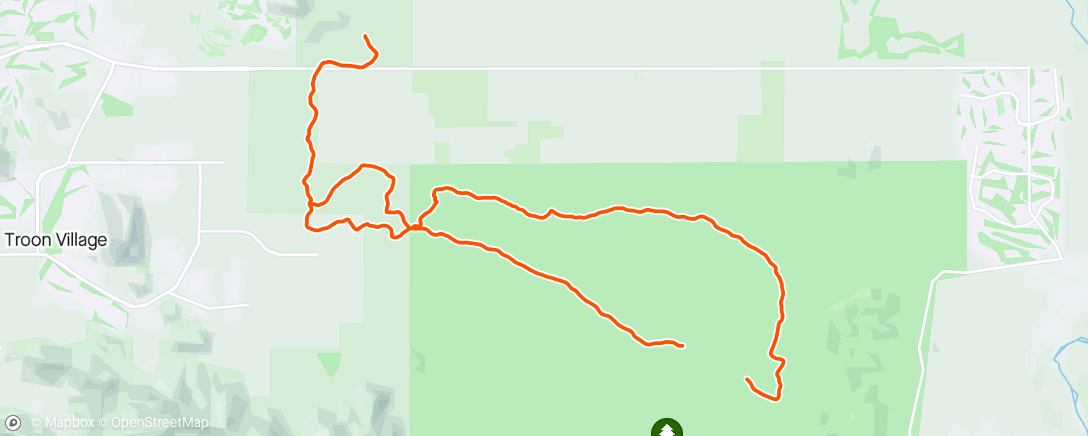 Map of the activity, Dusted off the MTB and rode with momma
