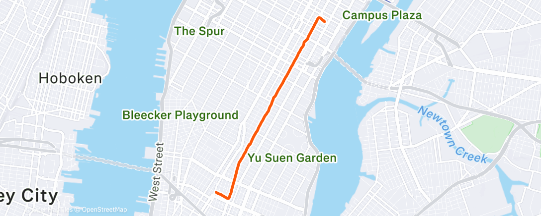 Map of the activity, 3rd ave bike lane is Wide