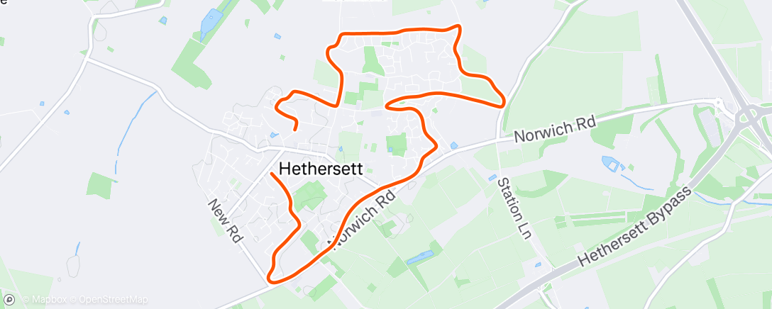 Map of the activity, Lunch Run