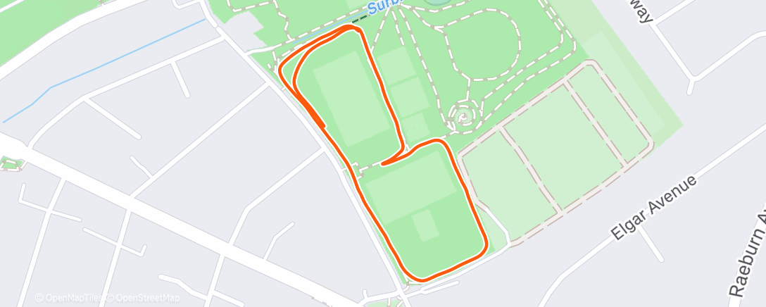 Map of the activity, Morning Run