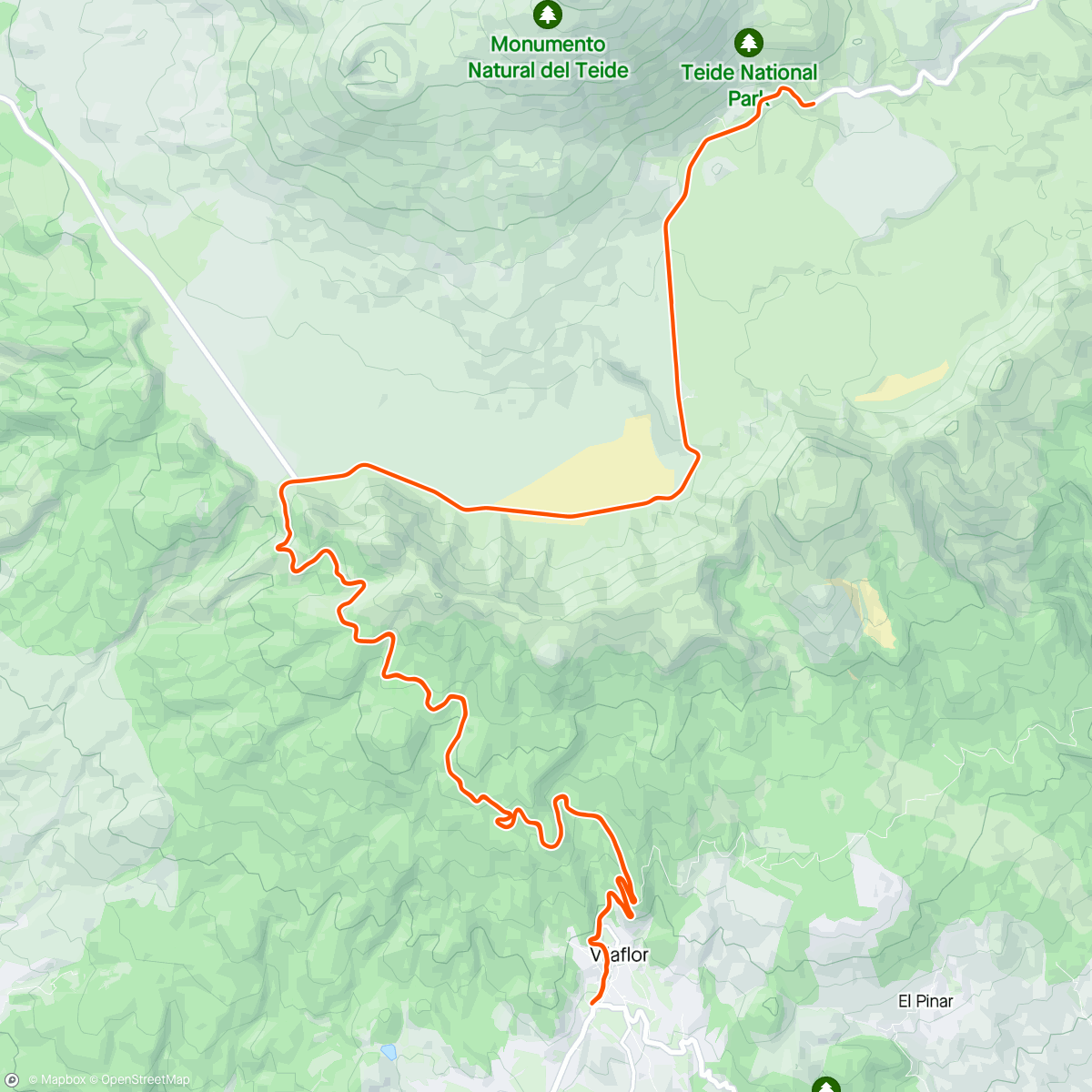 Map of the activity, Pino Gordo