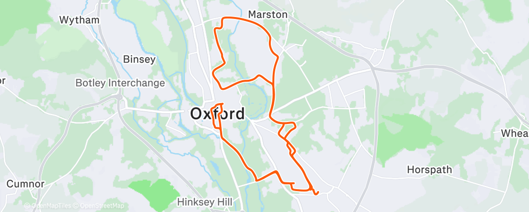 Map of the activity, Morning Ride