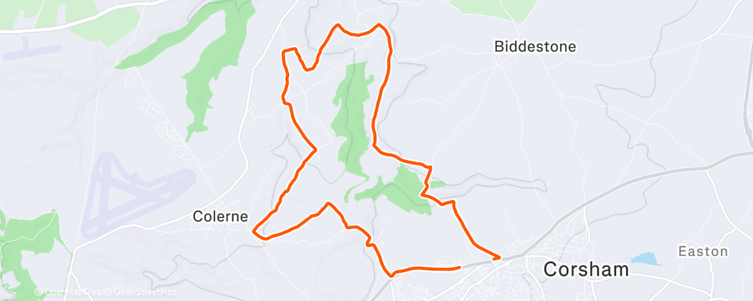 Map of the activity, Morning Trail Run