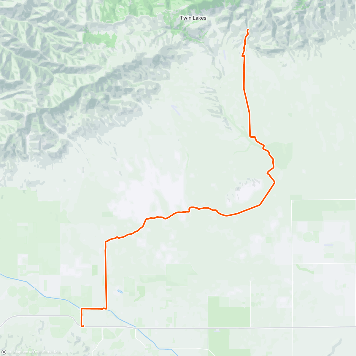 Map of the activity, Pacific Crest Rave — Day 36