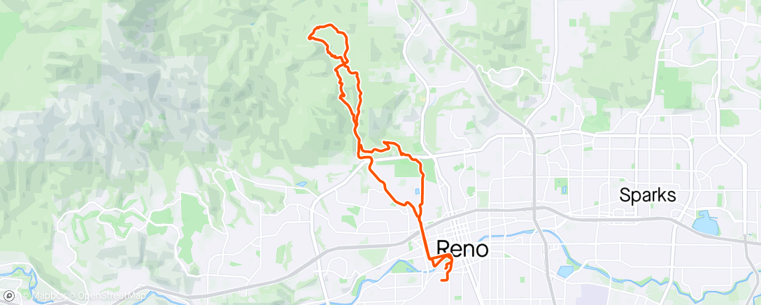 Map of the activity, Peavine with Trav