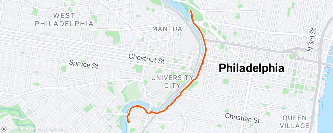 Map of the activity, Over the new Bridge