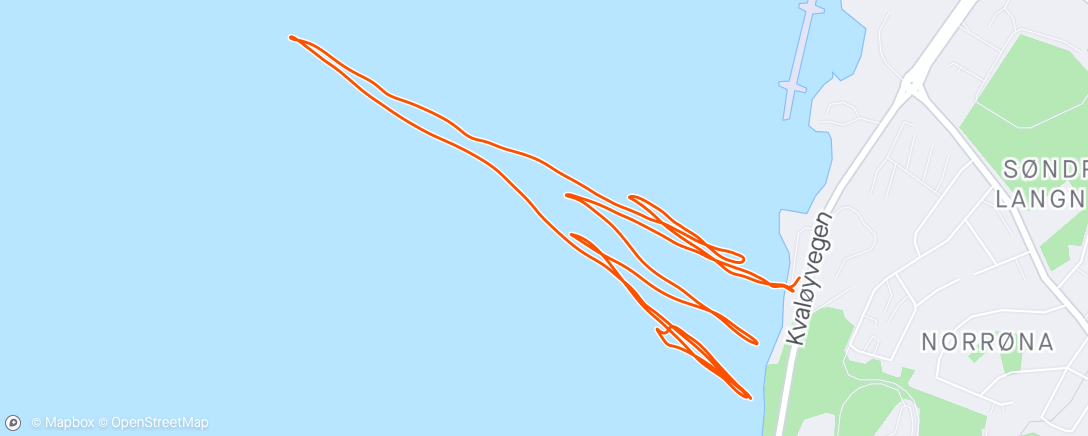 Map of the activity, Windsurf, Evening