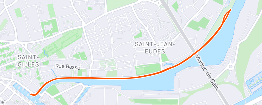 Map of the activity, Easy Jog