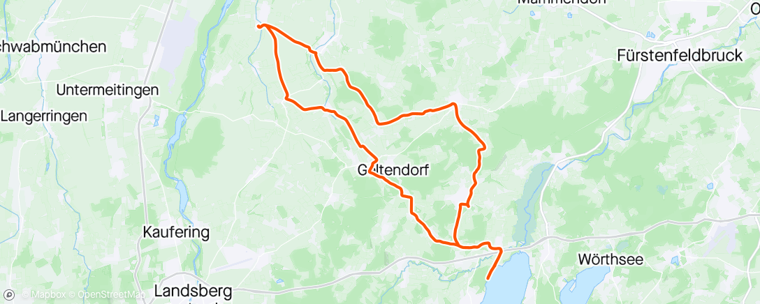Map of the activity, Crossfahrt am Morgen mit Sabine
