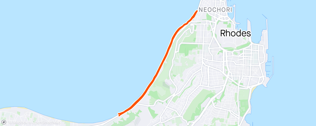 Map of the activity, Morning Run