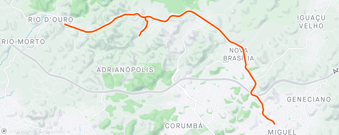 「Pedalada em gravel bike matinal」活動的地圖